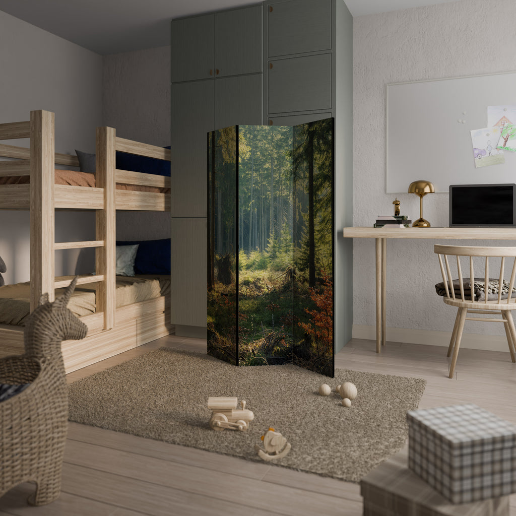 SUNLIT FOREST SERENADE 3dílný paraván