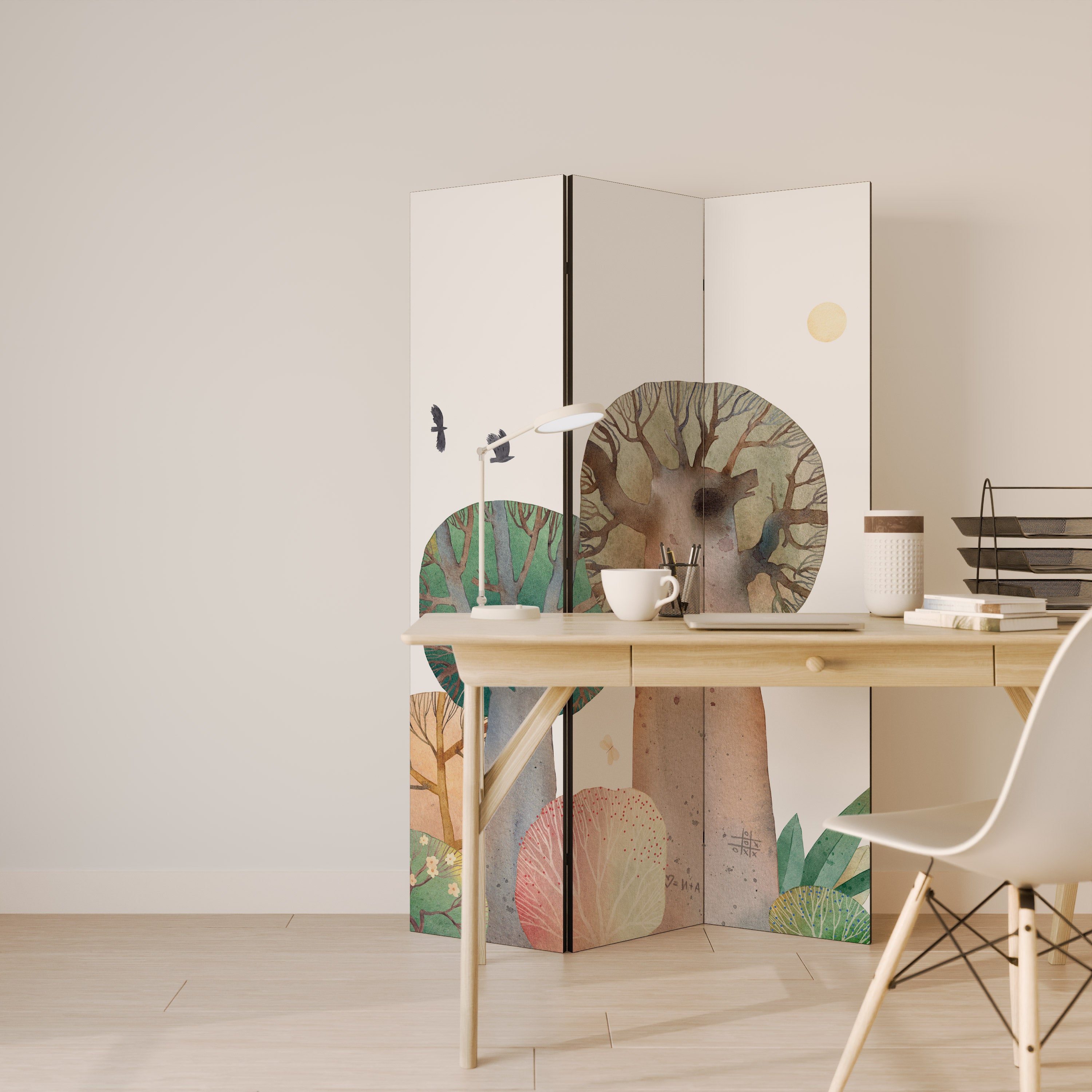 FLIGHT OVER 3-teiliger Paravent