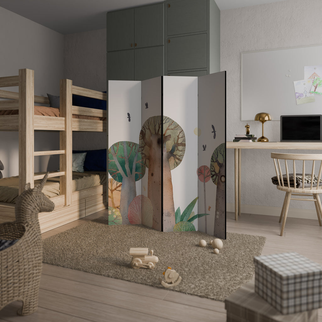 FLIGHT OVER 4-Panel Room Divider