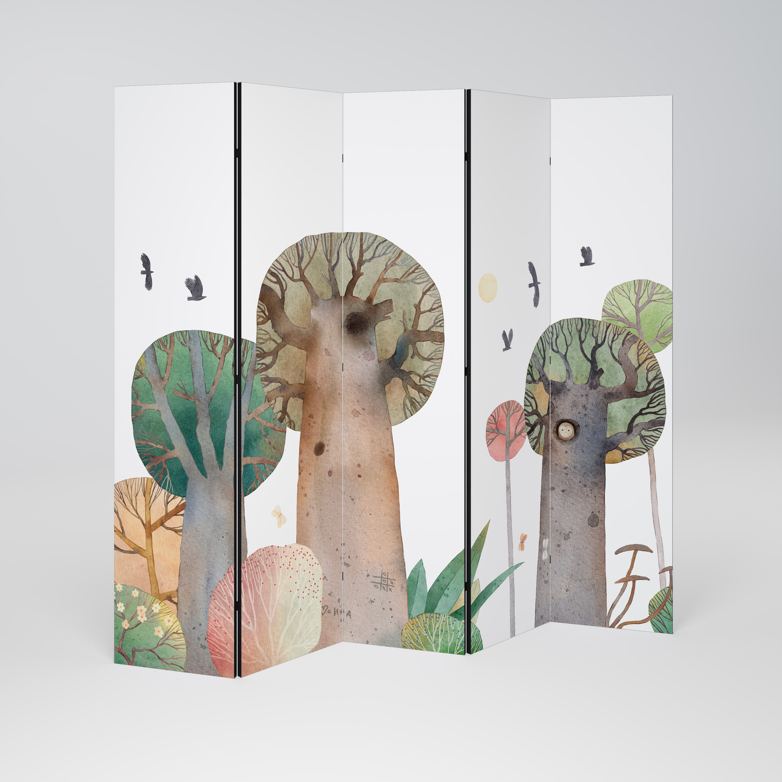 FLIGHT OVER Dekorativ rumsavdelare – 5 paneler