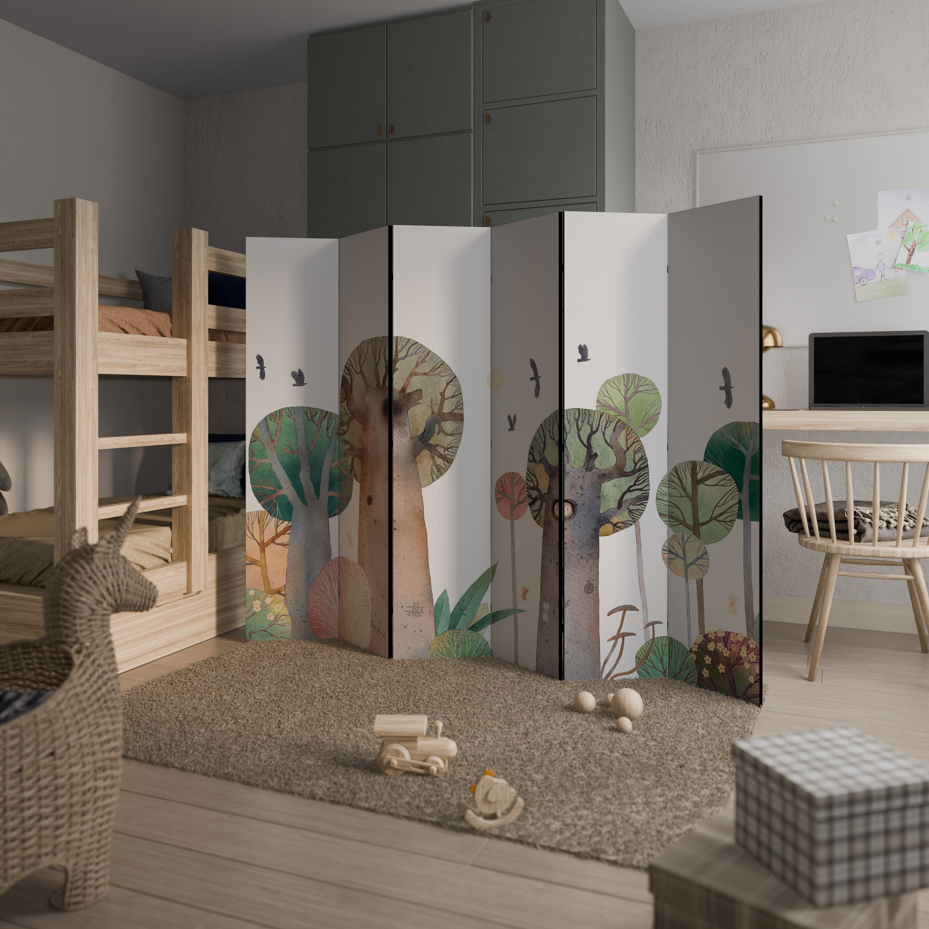 FLIGHT OVER 6-teiliger Paravent