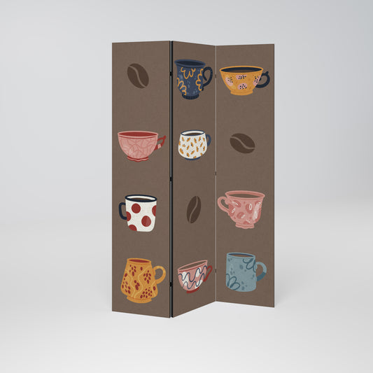 COFFEE BREAK 3-Panel Room Divider