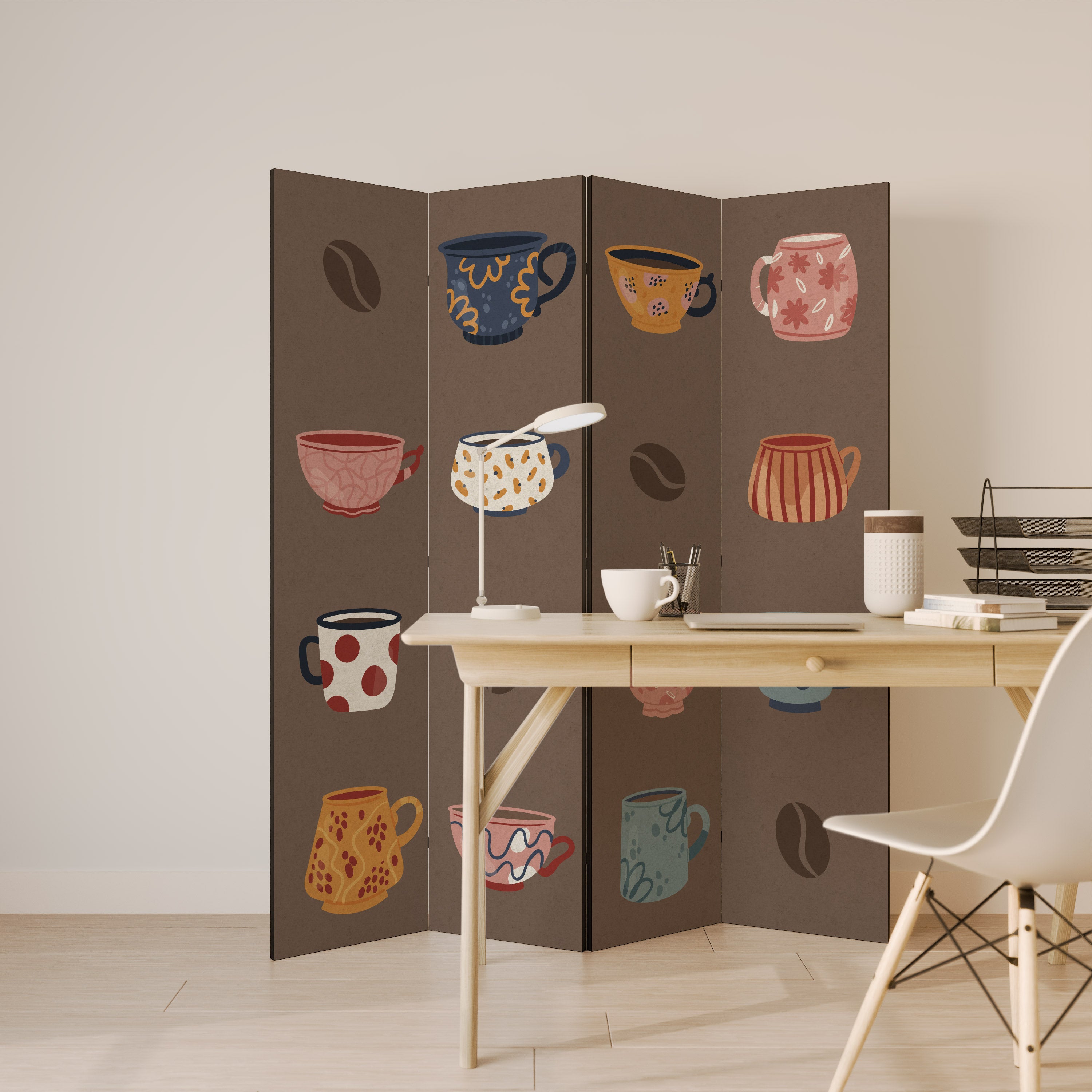 COFFEE BREAK 4-Panel Room Divider