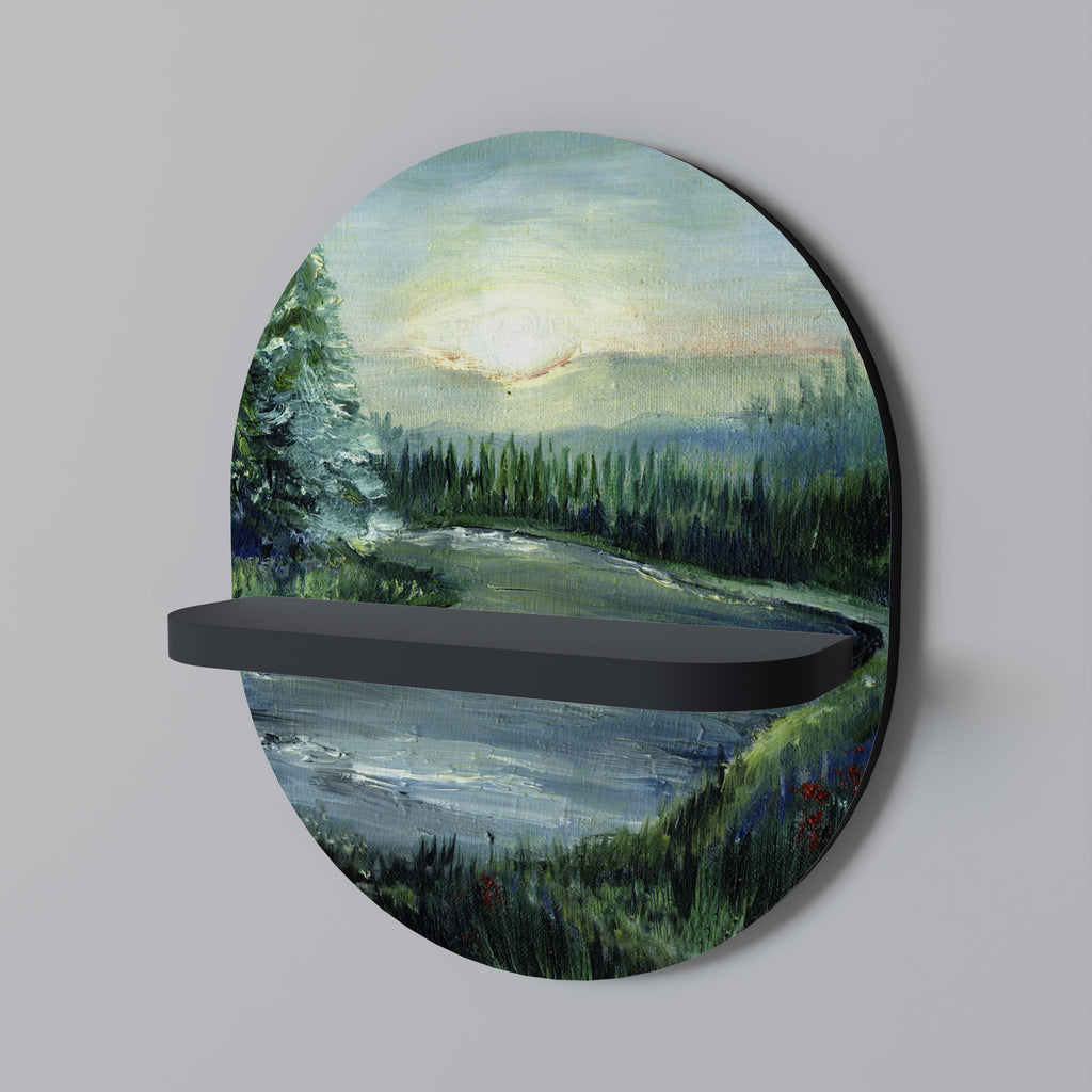 FOREST SUNSET Art Shelf