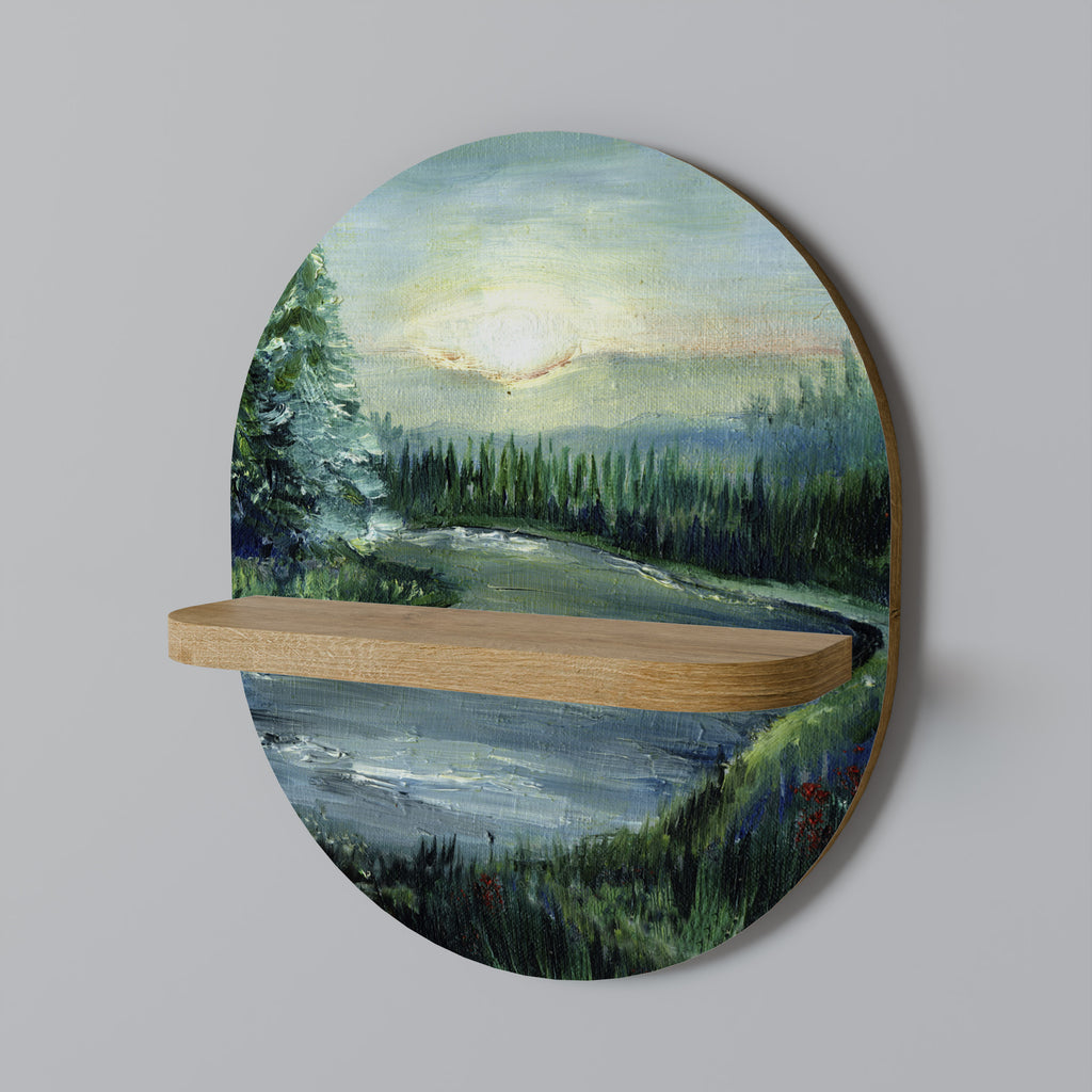FOREST SUNSET Art Shelf