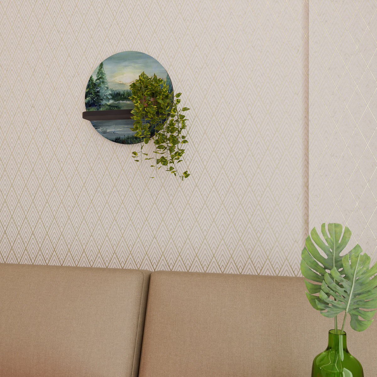 FOREST SUNSET Art Shelf