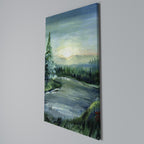 FOREST SUNSET Vertical Canvas Print