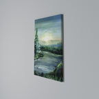 FOREST SUNSET Vertical Canvas Print