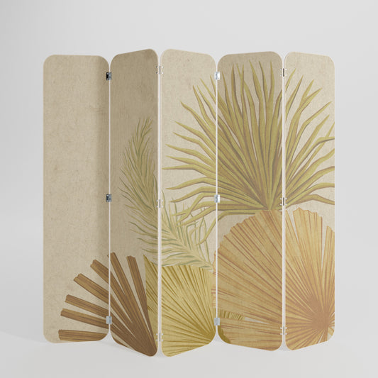 TROPICAL OUTBREAK 5-Panel Plywood Room Divider