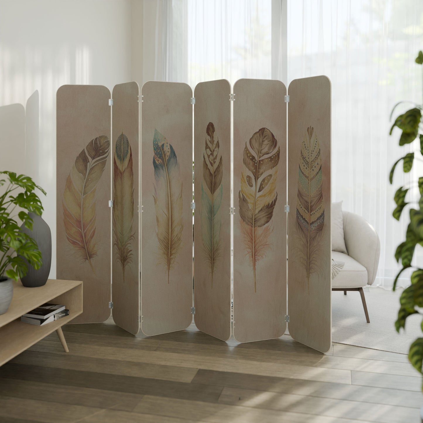 THE DELIQUESCE 6-Panel Plywood Room Divider