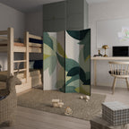 LEAFY VIBRATION 4-Panel Room Divider