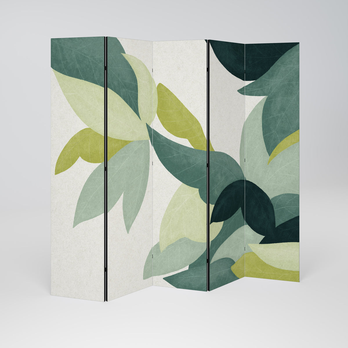 LEAFY VIBRATION 5-Panel Room Divider