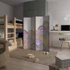 PASTEL OCEAN DREAMS Biombo de 4 Painéis