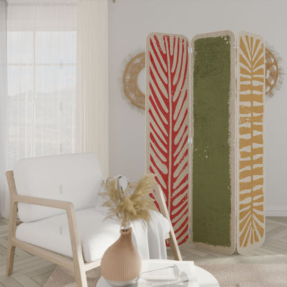 GREENERY WALK 3-Panel Plywood Room Divider