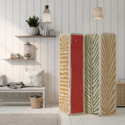 GREENERY WALK 4-Panel Plywood Room Divider