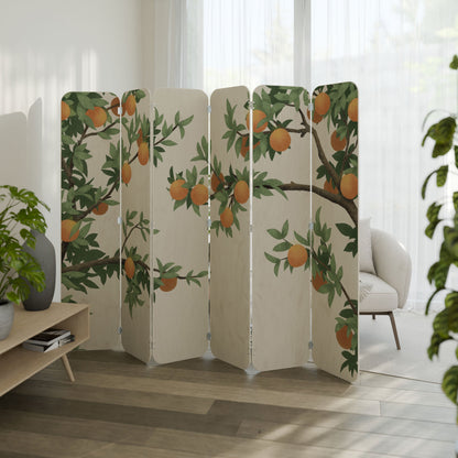 GORGEOUS ORANGE 6-Panel Plywood Room Divider