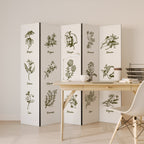 WHISPERS OF WILD HERBS 5-Panel Room Divider