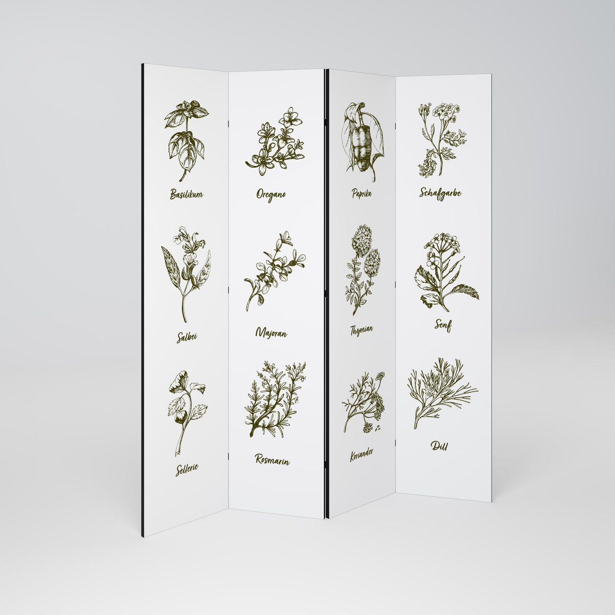 HERBAL FINESSE - DE Rumsavdelare 4 paneler