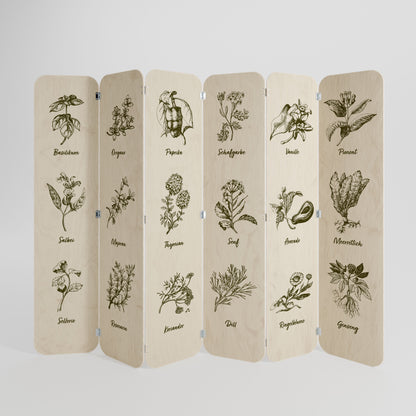 HERBAL FINESSE - DE 6-Panel Plywood Room Divider