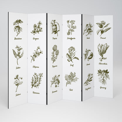 HERBAL FINESSE - DE Biombo de 6 paneles