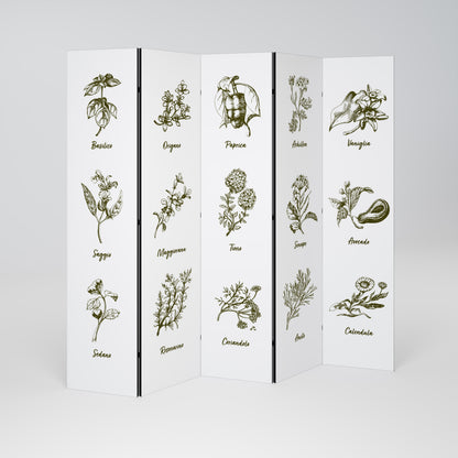 HERBAL FINESSE - IT Dekorativ rumsavdelare – 5 paneler