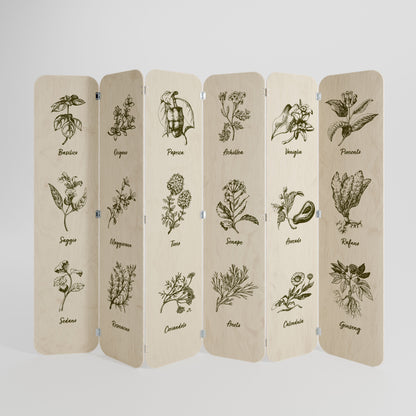 HERBAL FINESSE - IT 6-Panel Plywood Room Divider