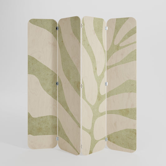 BOTANICAL SPARK 4-Panel Plywood Room Divider