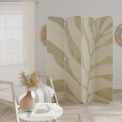 BOTANICAL SPARK 4-Panel Plywood Room Divider