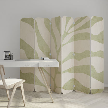 BOTANICAL SPARK 6-Panel Plywood Room Divider