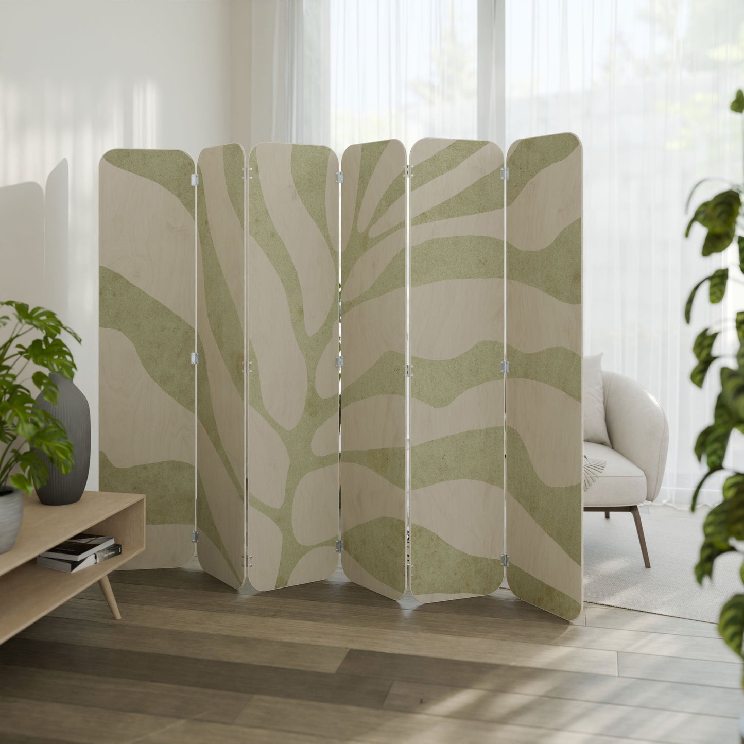 BOTANICAL SPARK 6-Panel Plywood Room Divider