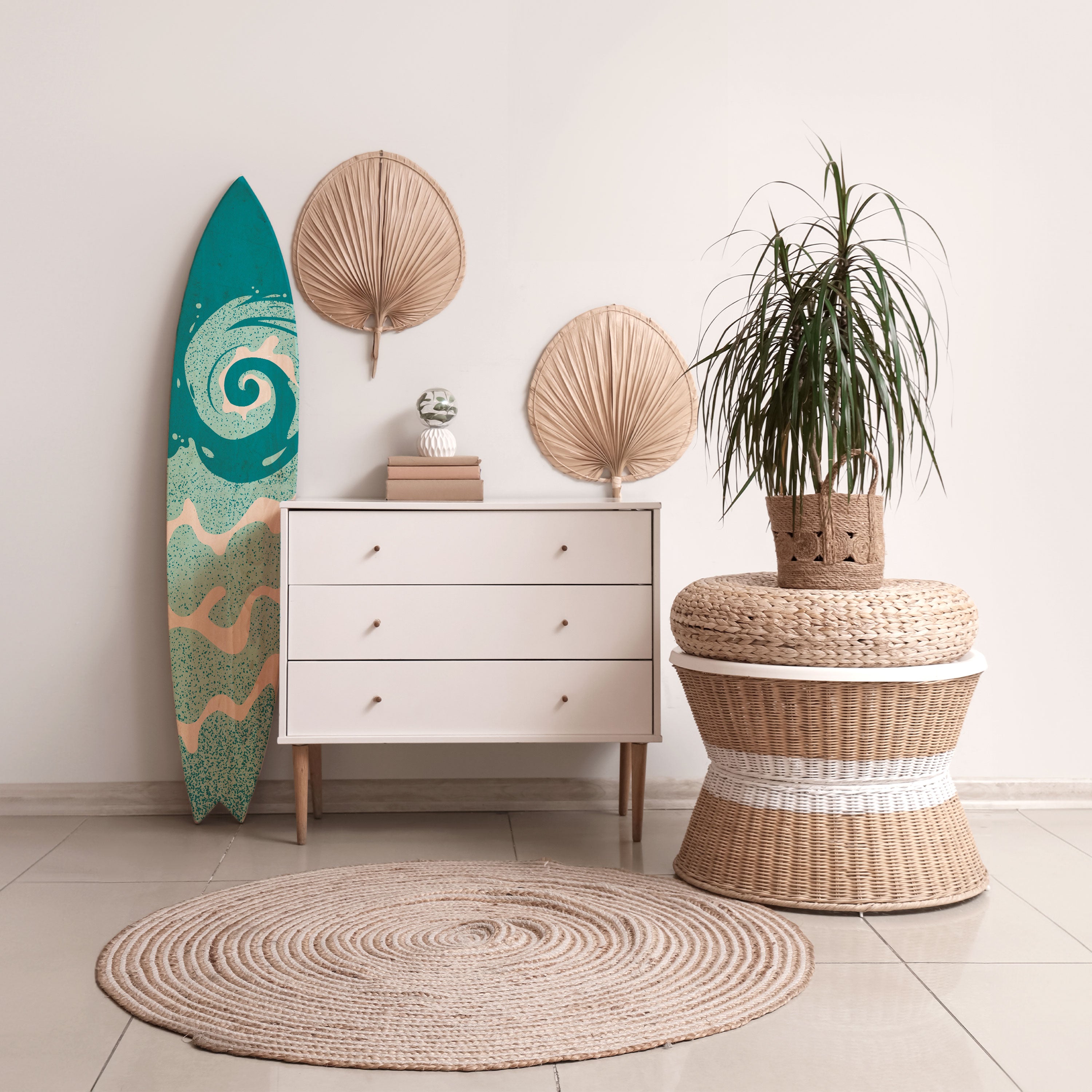AQUA HELIX Surfboard Decorative Panel
