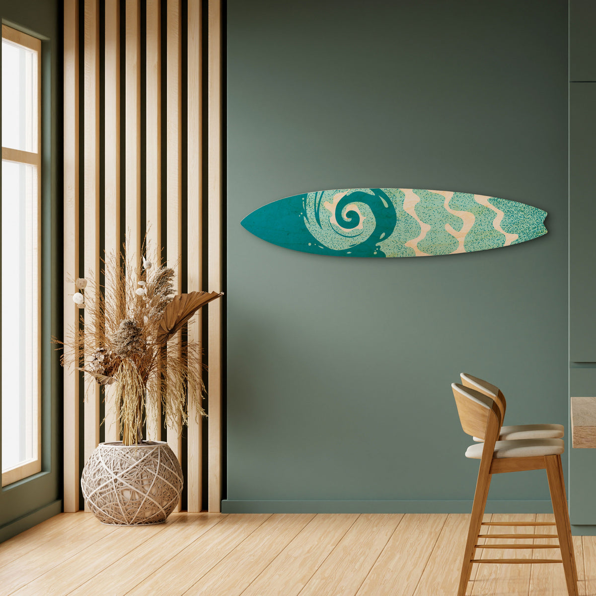 AQUA HELIX Panel decorativo de tabla de surf