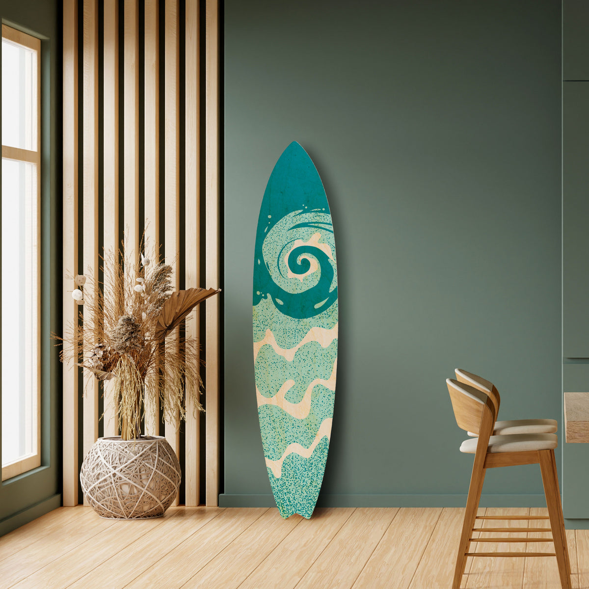 AQUA HELIX Panel decorativo de tabla de surf