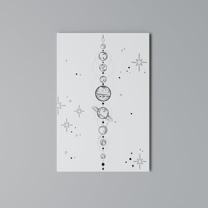 GALAXY OUTLINE Κατακόρυφος Πίνακας σε Καμβά