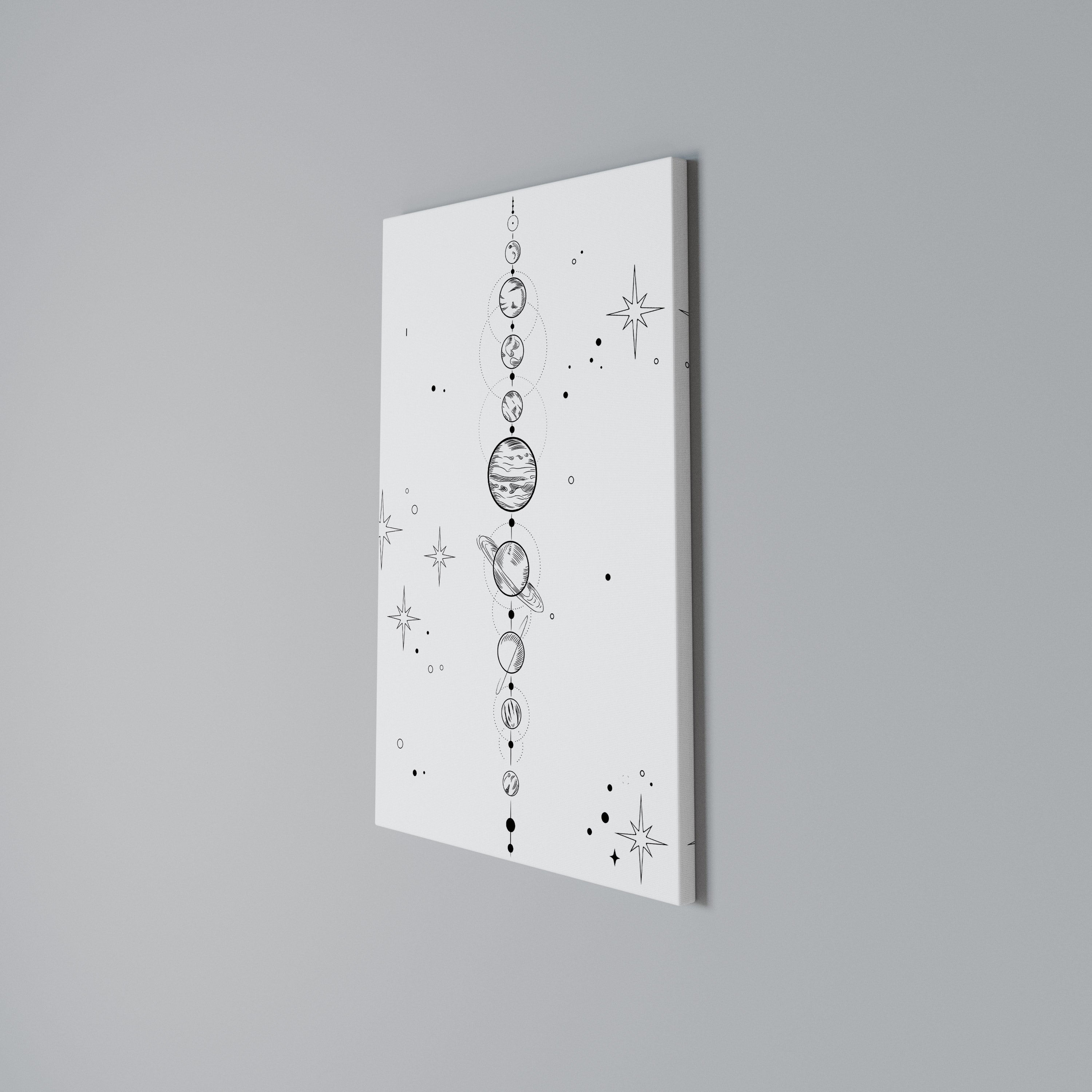 GALAXY OUTLINE Cuadro en lienzo vertical