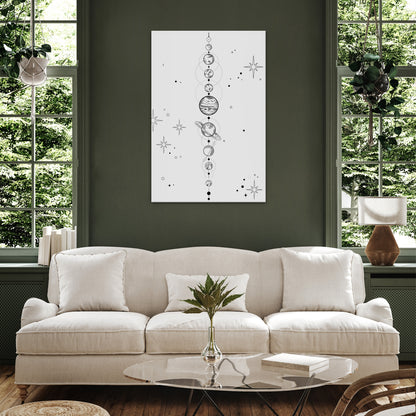 GALAXY OUTLINE Κατακόρυφος Πίνακας σε Καμβά