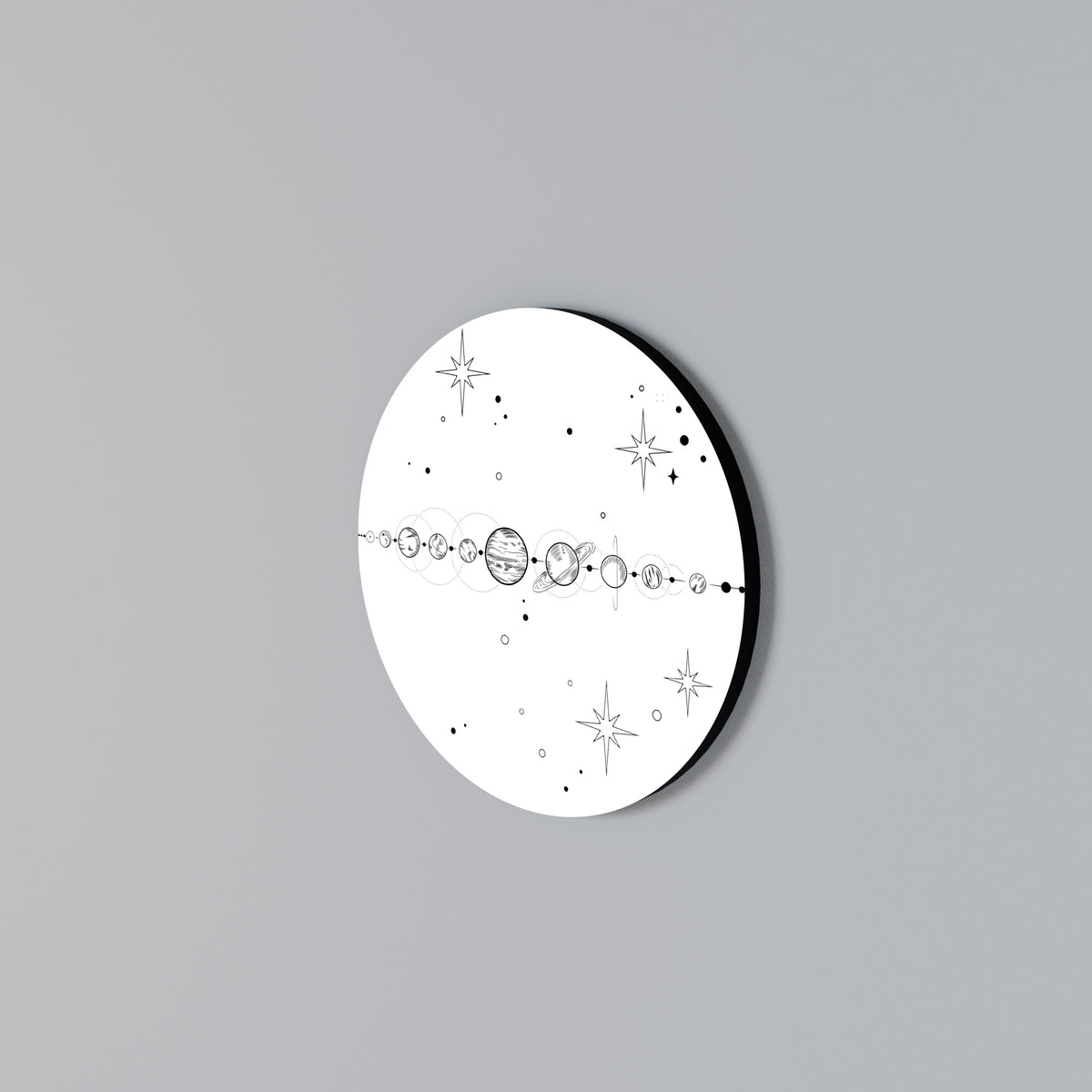 GALAXY OUTLINE Rundes Wandbild