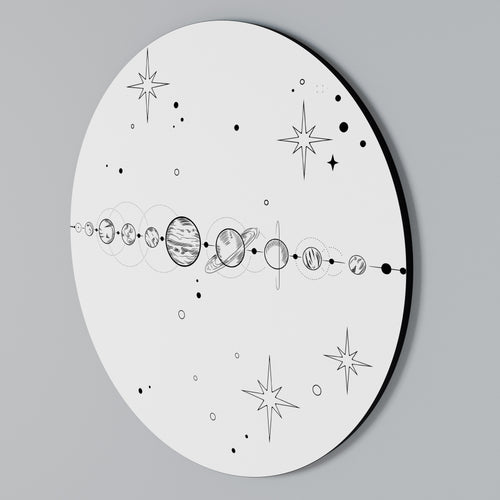 GALAXY OUTLINE Round Wall Art