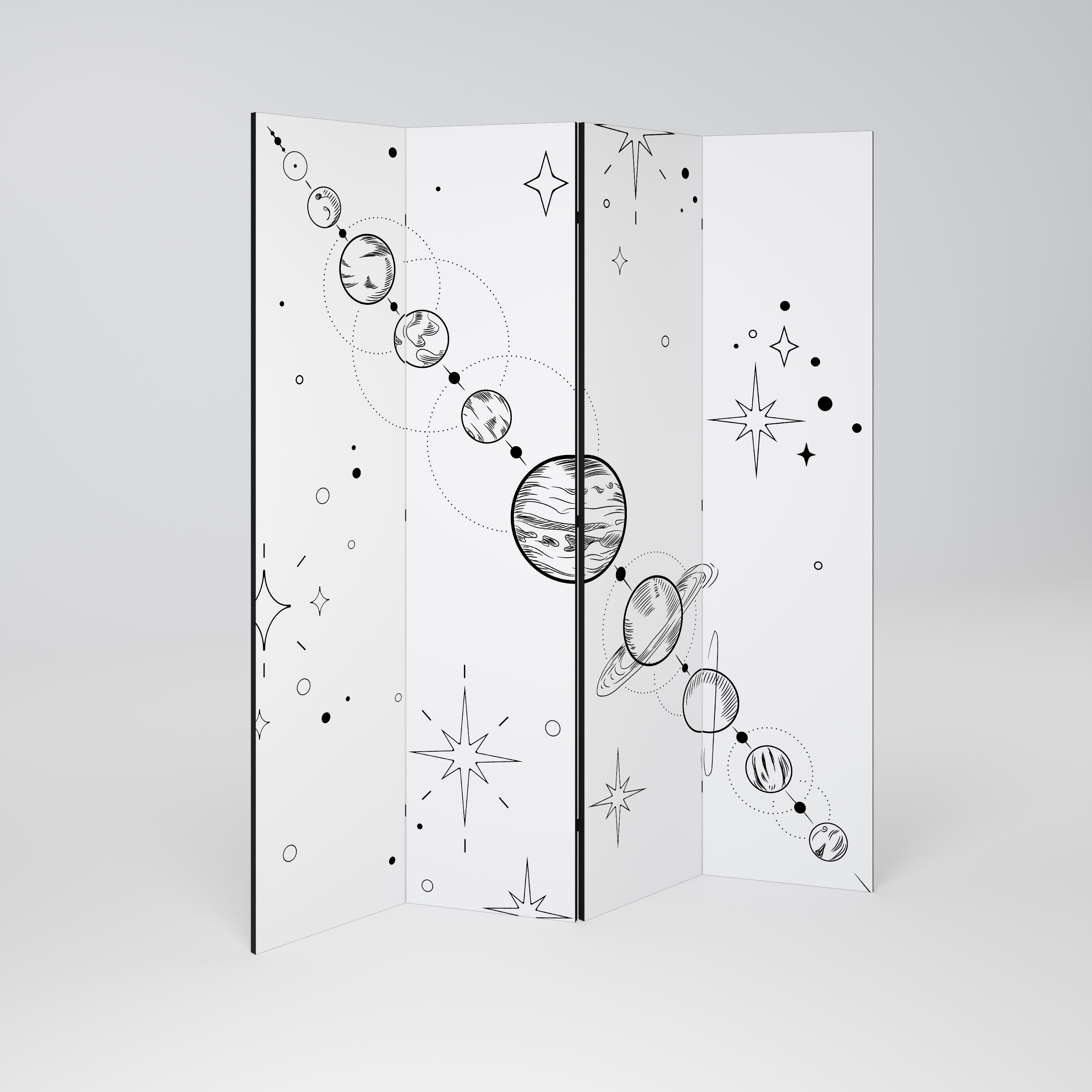 GALAXY OUTLINE 4-Panel Room Divider