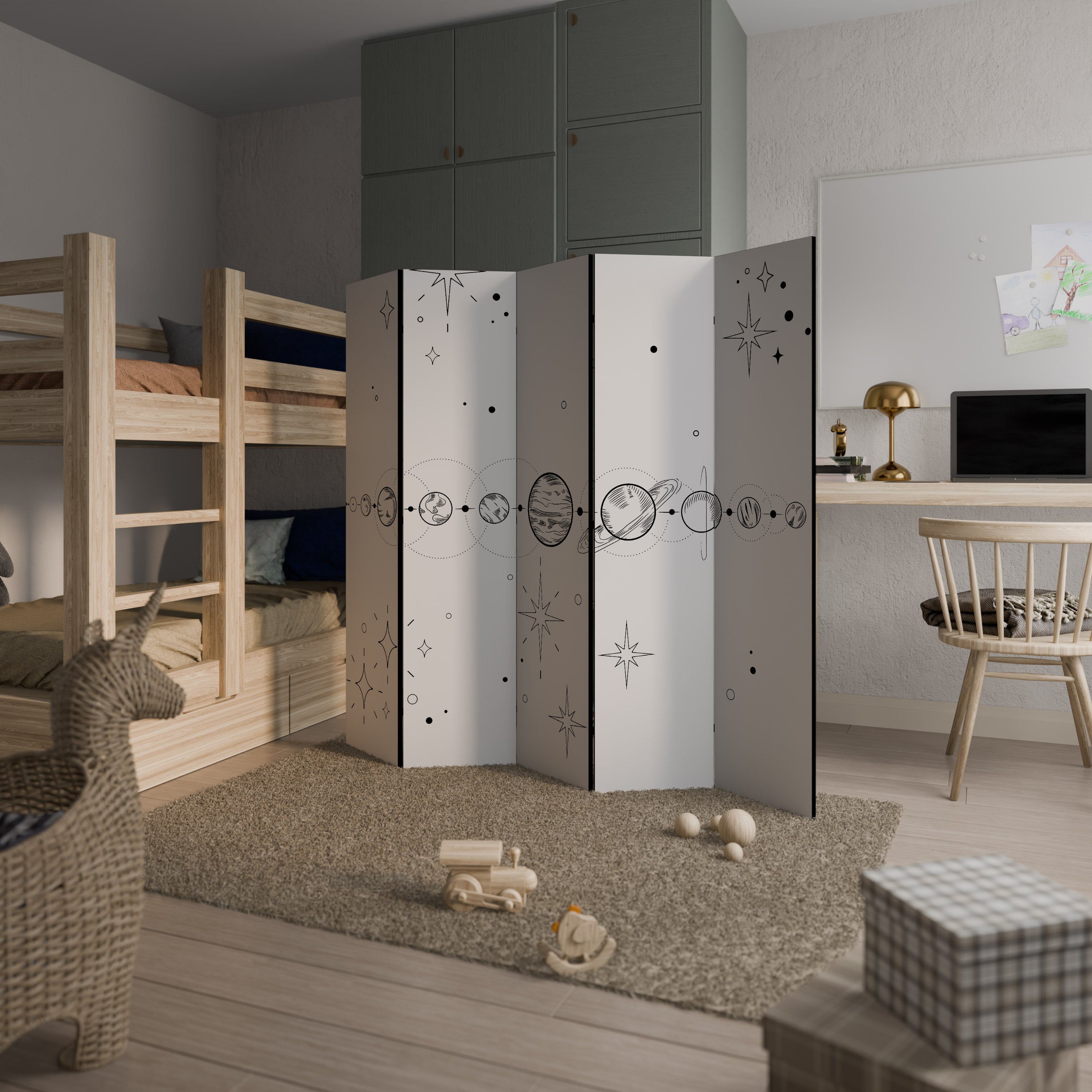 GALAXY OUTLINE 5dílný paraván