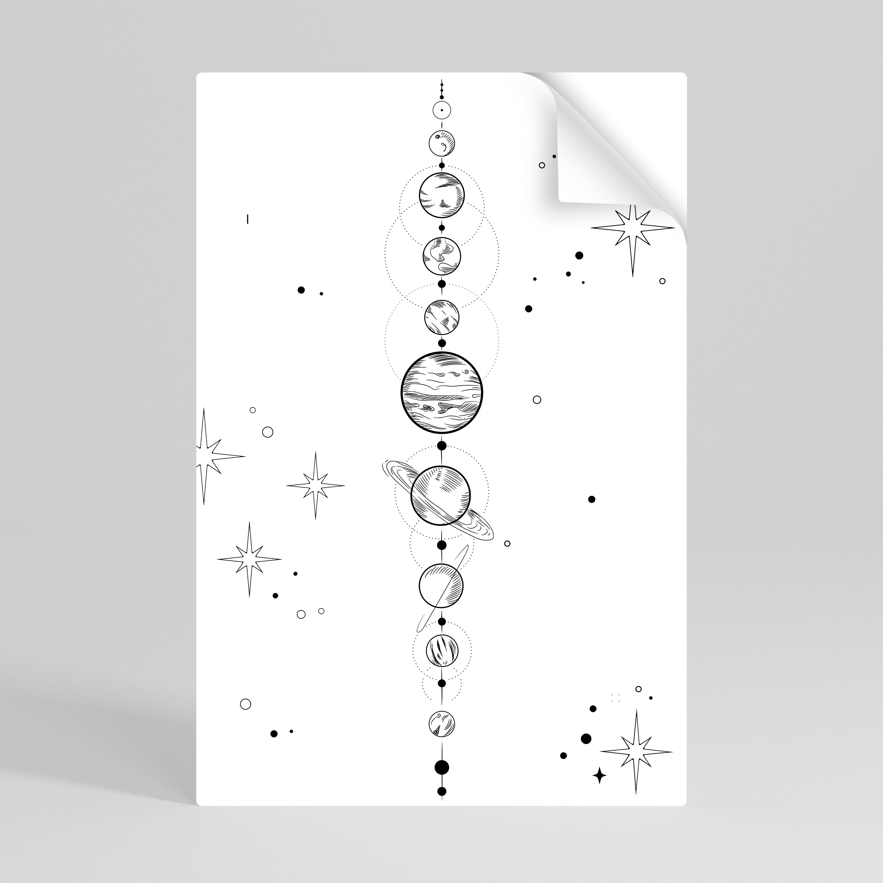 GALAXY OUTLINE Póster adhesivo vertical