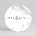 GALAXY OUTLINE Runder Wandsticker zum Abziehen und Aufkleben