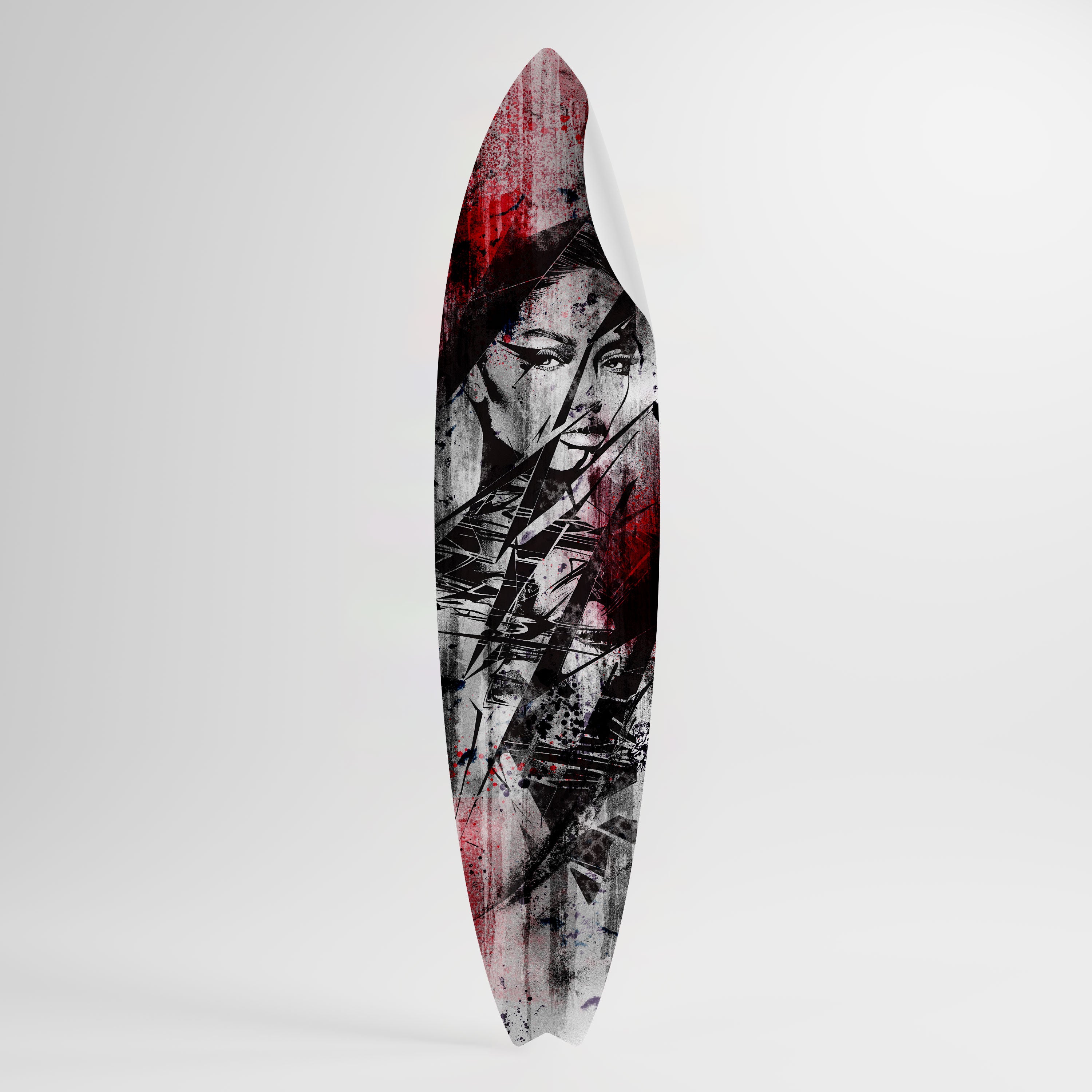 CRIMSON ECHO Surfboard-Wandsticker