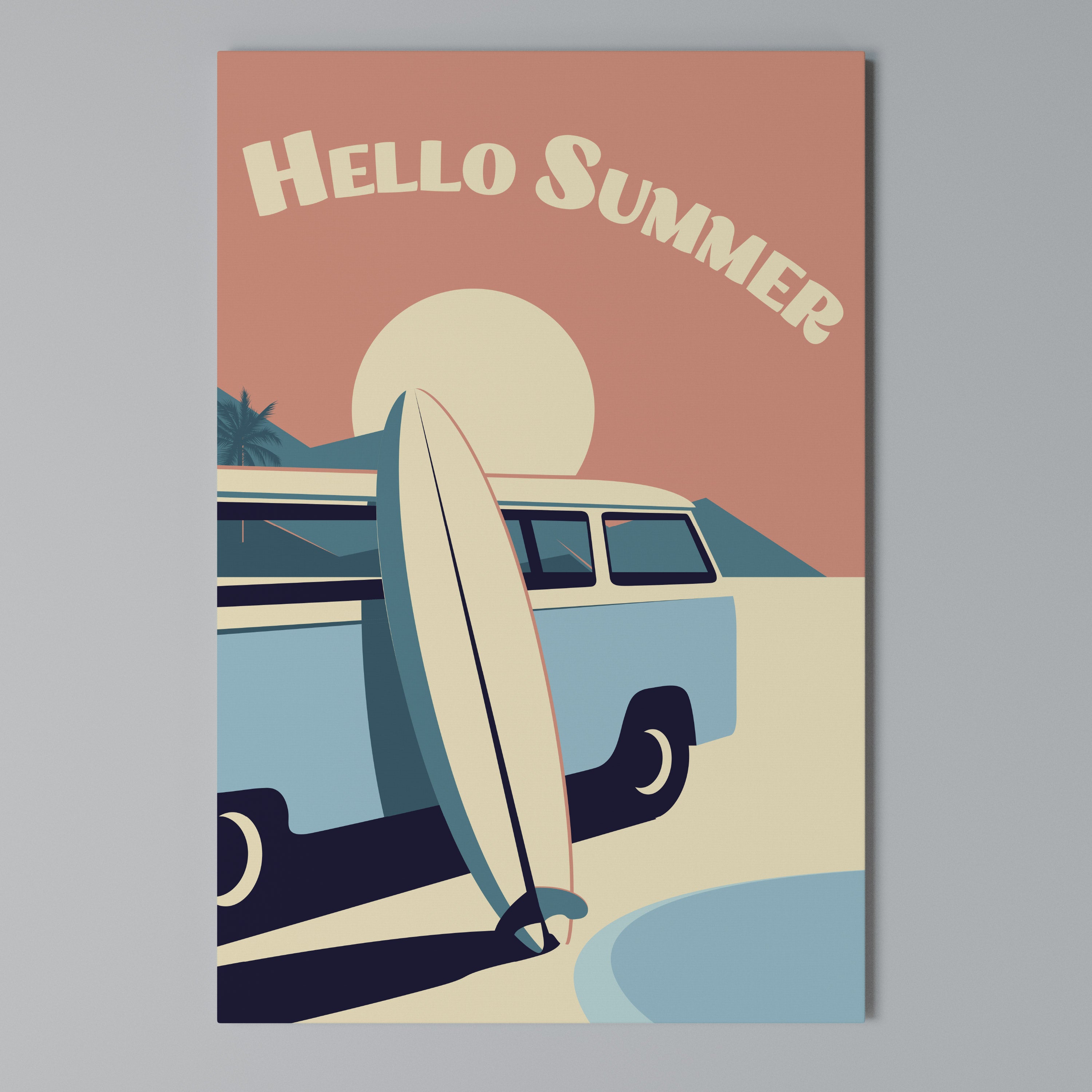 HELLO SUMMER Cuadro en lienzo vertical