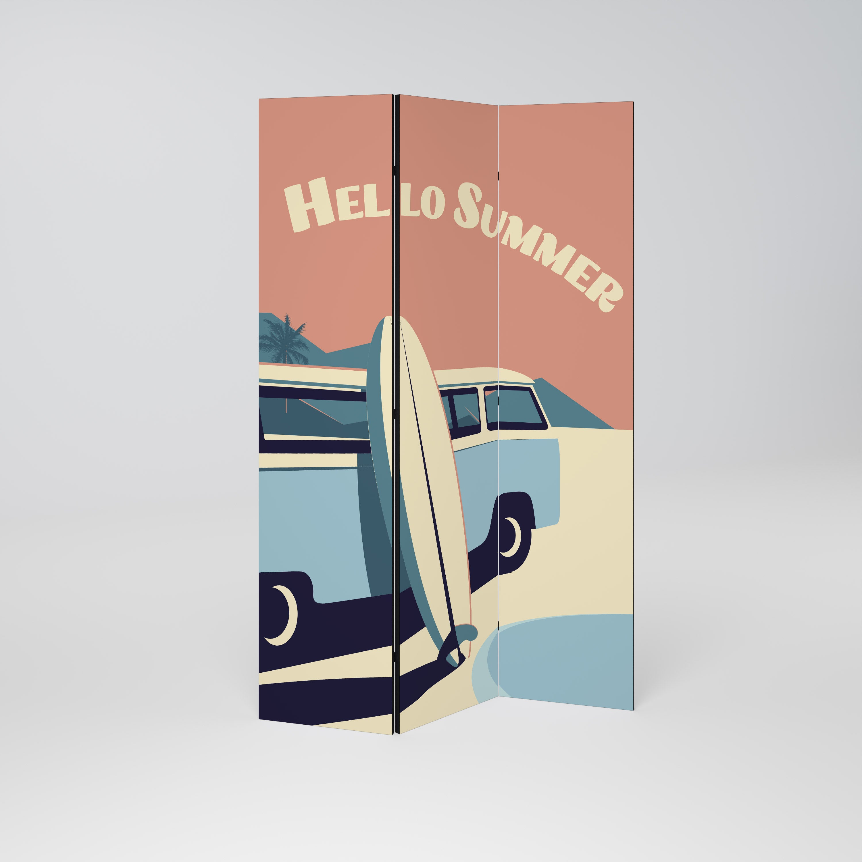 HELLO SUMMER 3-teiliger Paravent