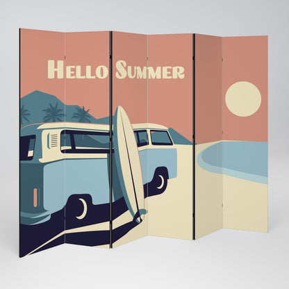 HELLO SUMMER 6-Panel Room Divider