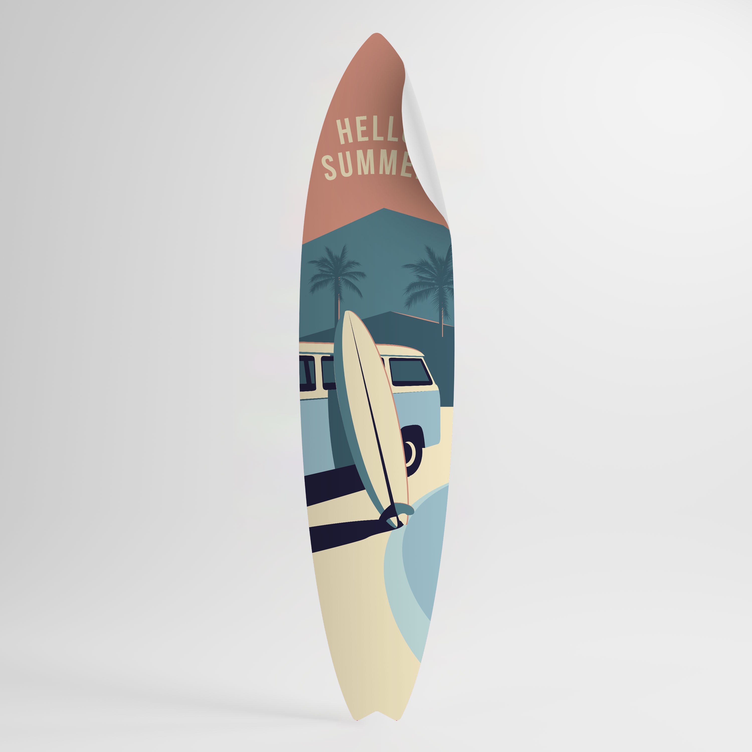 HELLO SUMMER Surfboard-Wandsticker