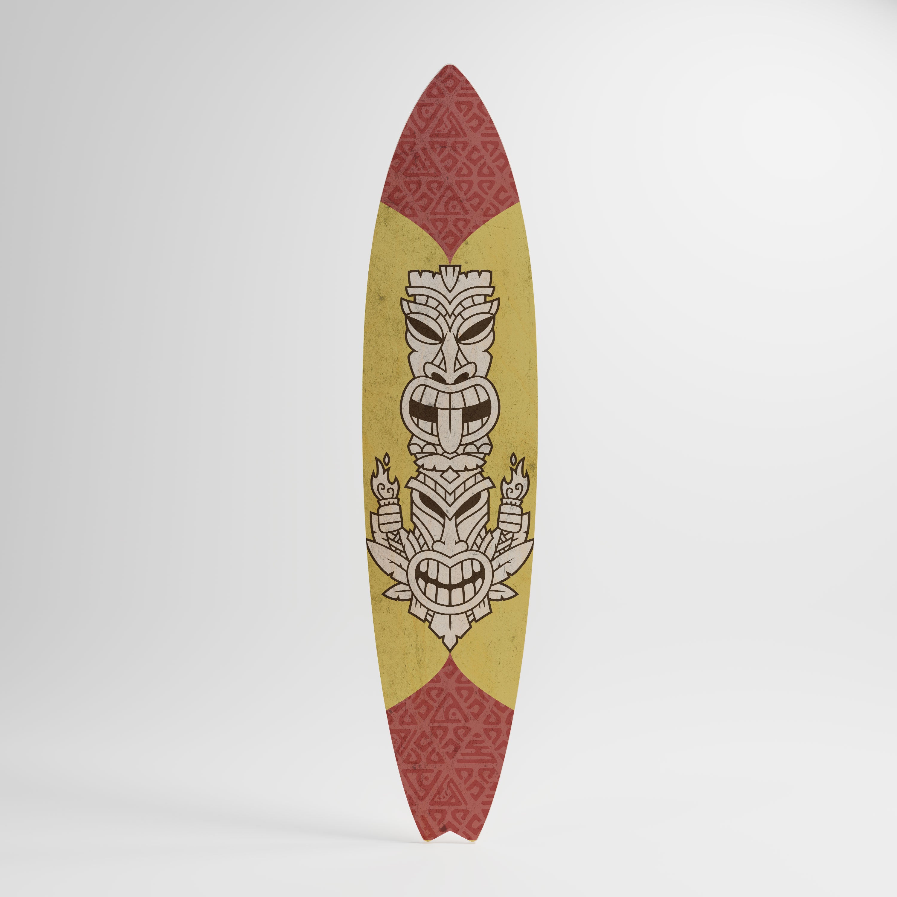 TIKI TOTEM Panel decorativo de tabla de surf