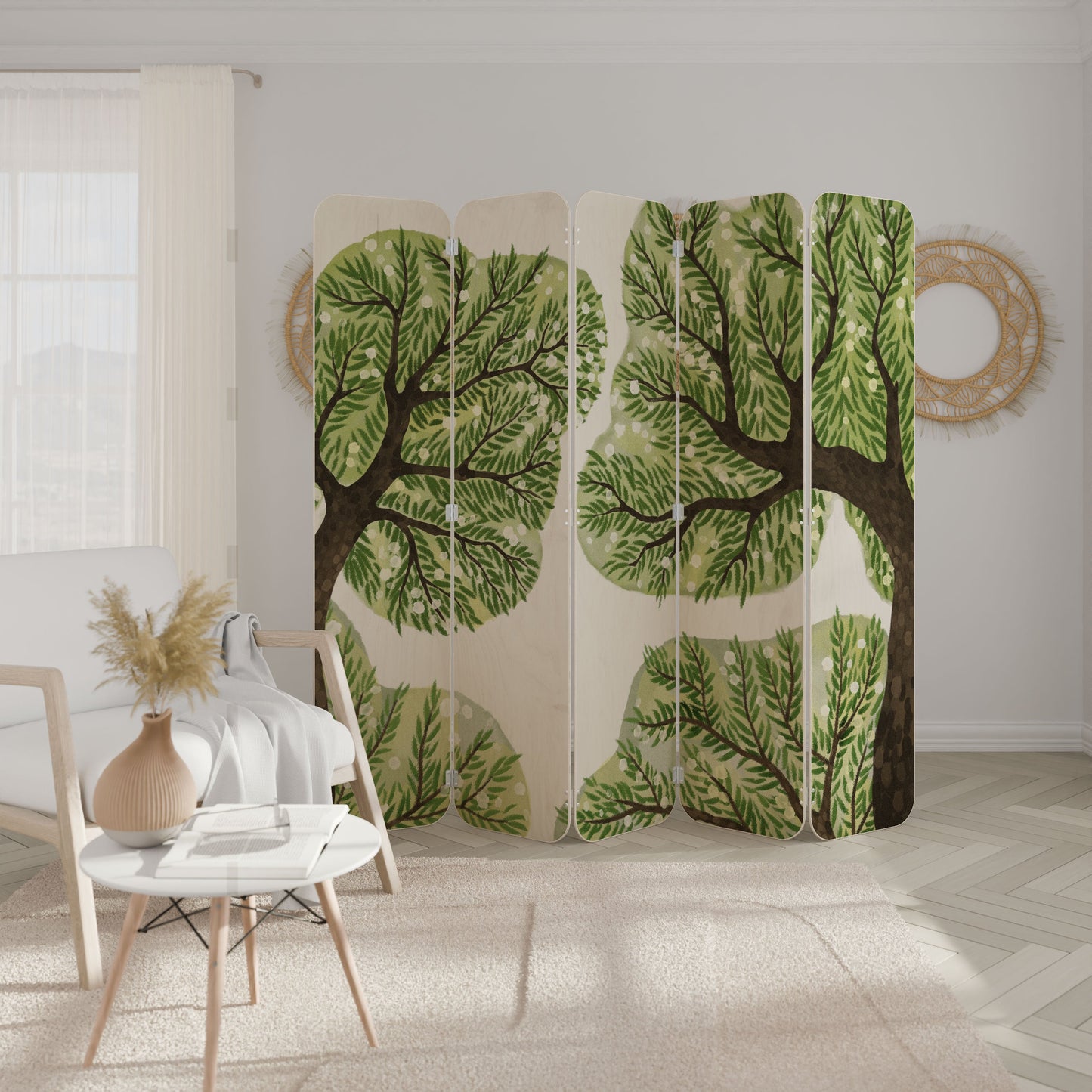 WILDERNESS DASH 5-Panel Plywood Room Divider