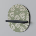 LEAVES ON GREEN Decorative Art Shelf